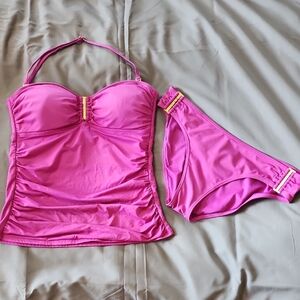 Calvin Klein Pink Halter Bikini Set